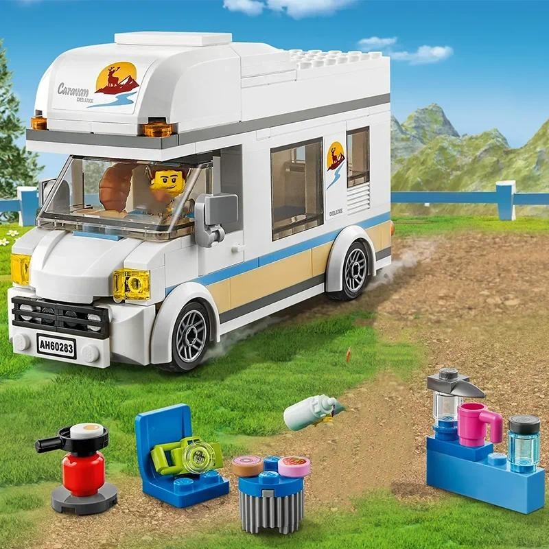 Compatible Bricks Sets City Series Building Blocks Holiday Camper Van Travel Car  ildren's Holiday G