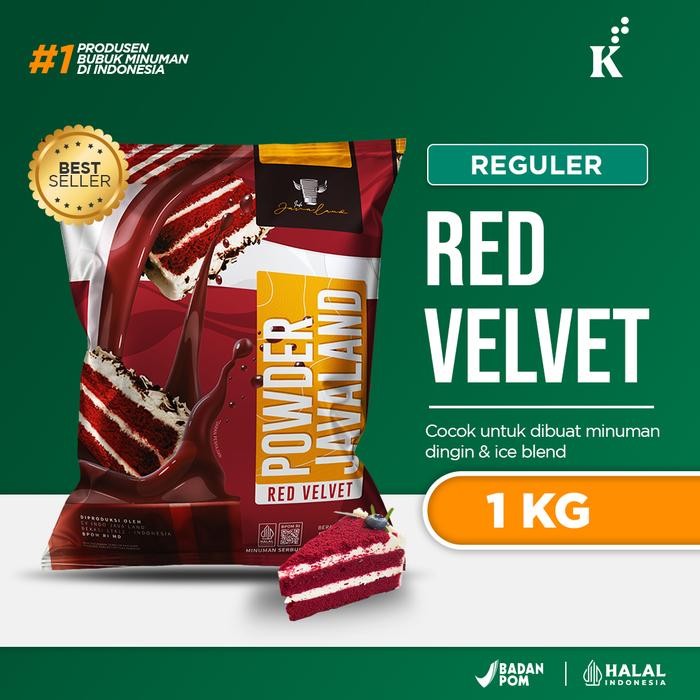 

Bubuk Minuman Rasa Red Velvet bubble drink Powder drink 1kg Javaland