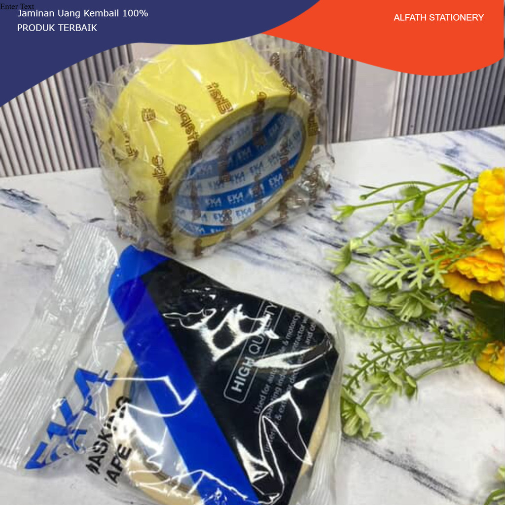 

Lakban Solasi Kertas Besar Dan Tanggung / Lakban Kertas Masking Tape 24mm & 48mm / Isolasi Kertas Ekatape Star