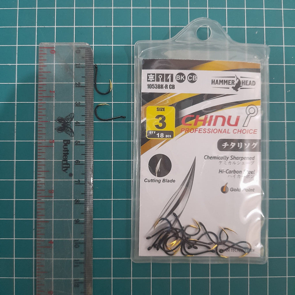 Kail Pancing HAMMER HEAD CHINU PROFESSIONAL SILVER 1053BKS-R CB Japan Technology Hi-Carbon Steel