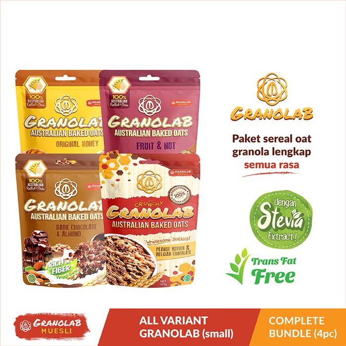 

[[Promo]] GRANOLAB Granola Paket Varian Lengkap 4x105gr - -