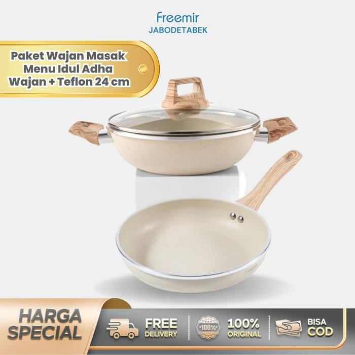 Paket Wajan 24 cm Wajan Anti Lengket Set