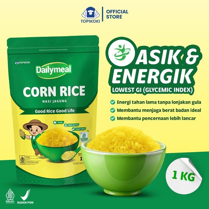 

Dailymeal - Beras Sehat Corn Rice (Nasi Jagung) / Cassava Rice (Nasi Singkong) - 1kg - Jagung