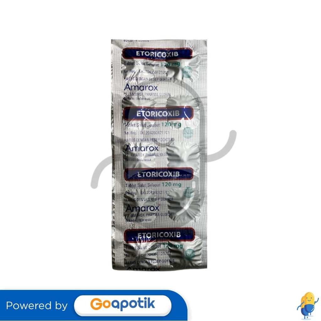 Etoricoxib Amarox 120 Mg Strip 10 Tablet