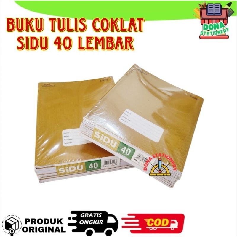 

Promo [ PACK ] BUKU TULIS SIDU SAMPUL COKLAT Buku tulis SIDU 40 Lembar BUKU TULIS SUDAH DI SAMPUL