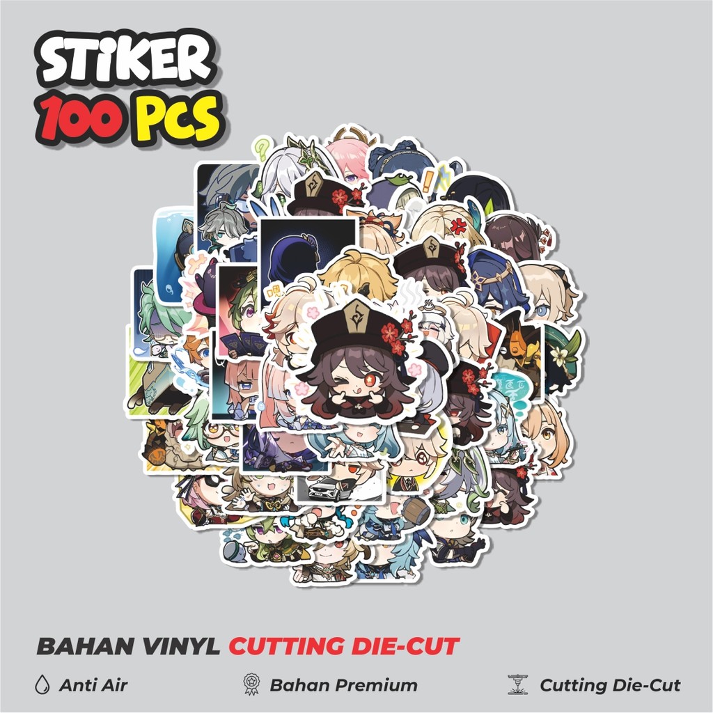 

Terbaru! 50 pcs Stiker Anime Genshin Impact Dekorasi Lucu Kreatif untuk Notebook, Skateboard, HP