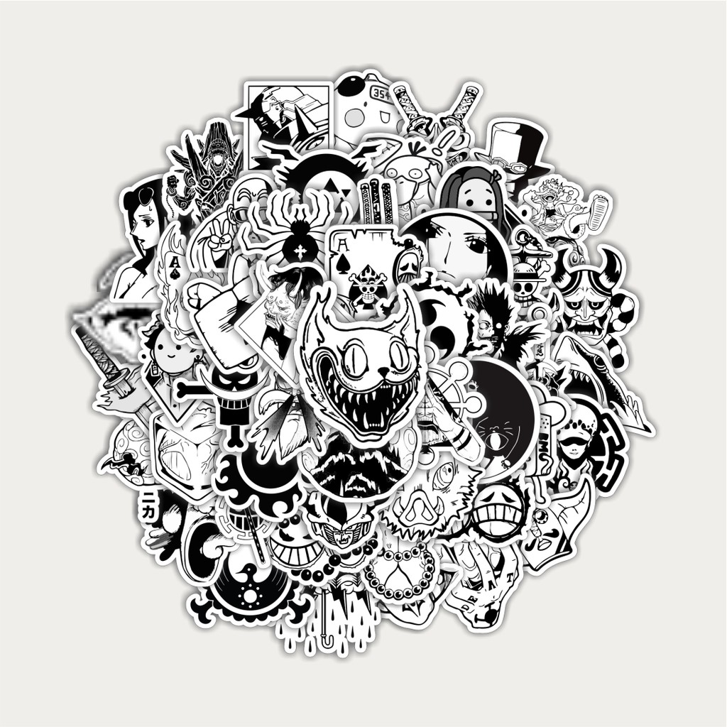 

Sticker Pack Stiker Aesthetic Black And White Brand Distro Versi 8 | Sticker TUMBLR | Stiker LAPTOP KOPER HELM