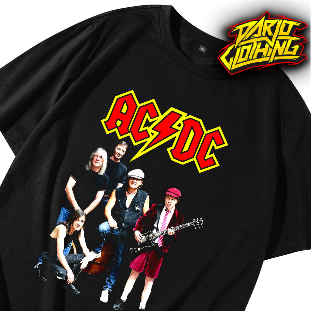 Kaos DarjoClothing - T shirt Kaos Baju Tshirt Band Acdc Musik Metal Punk Rock Oversize