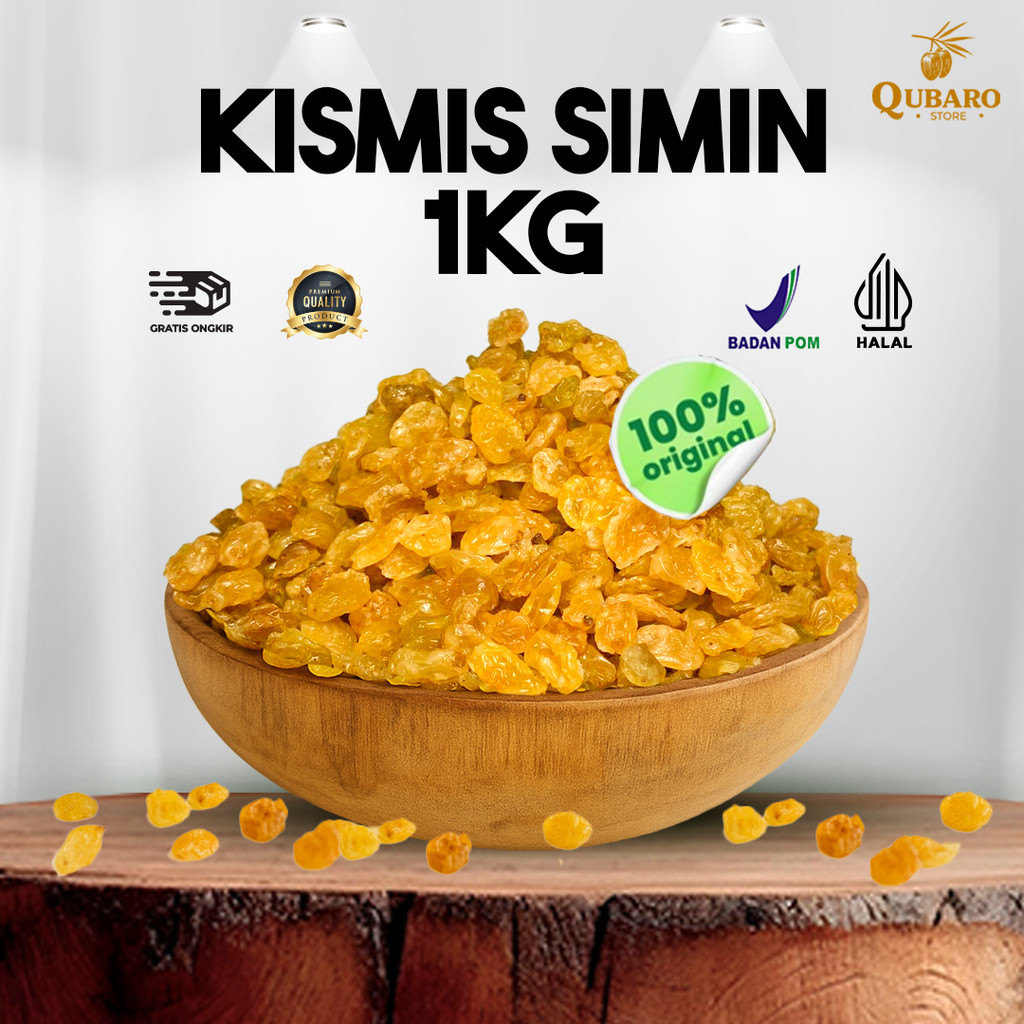 

Kismis Mutiara Golden Simin Manis Organik oleh oleh Haji dan Umroh 1Kg
