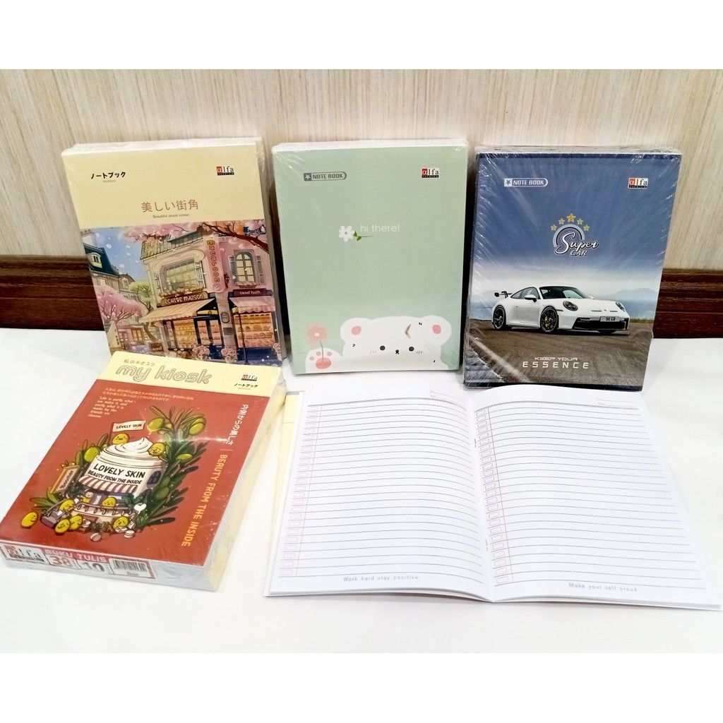 

(10PCS) Buku Tulis Alfa Fancy Kwarto/ Buku Tulis Ukuran kecil isi 38 Lembar
