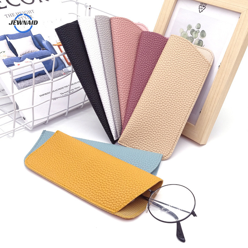 [JEW]Kacamata Presbiopia PU Tas Kacamata Kulit Tas Kacamata Hitam Kulit Penutup Tebal Kotak