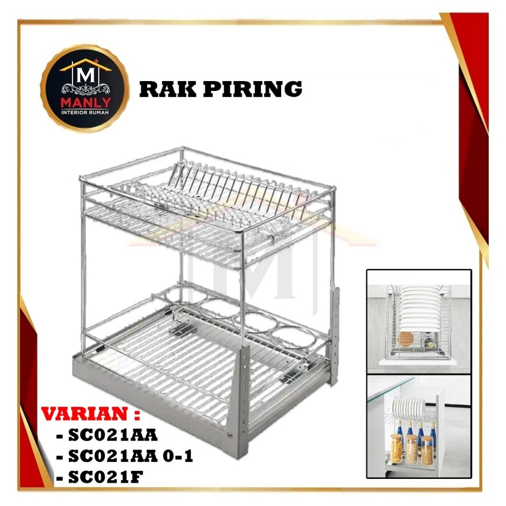 Rak Piring Botol HW 006 & HW 006 SS Rak Piring HW 023 I/HW 0091/SC 021AA Kitchen Set Bawah Tingkat 2