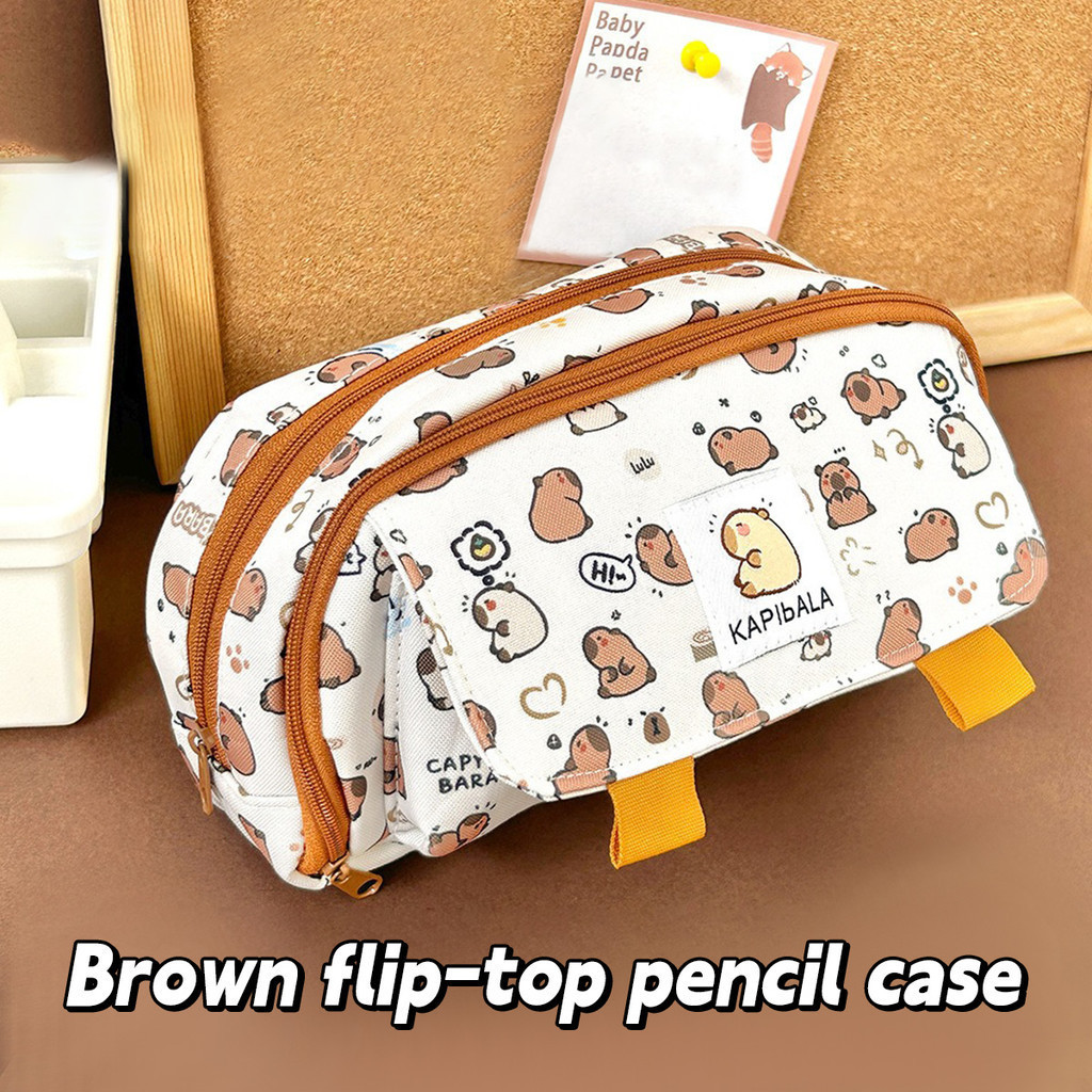 

Kapibala Series Stationery Pen Tas Ins Cartoon Kapasitas Besar Kapas Makeup Bag Penyimpanan Siswa Pensil Kasus Perlengkapan Kantor Sekolah