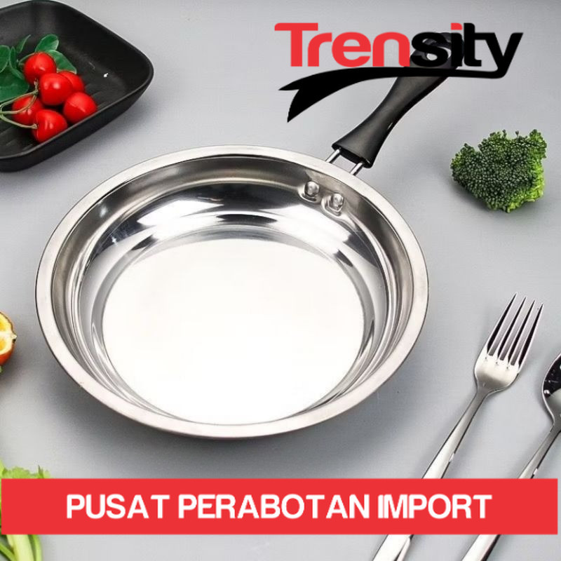 WAJAN PENGGORENGAN FRYPAN STAINLEES STEEL PENGGORENG TELUR SOSIS *TRENSITY*