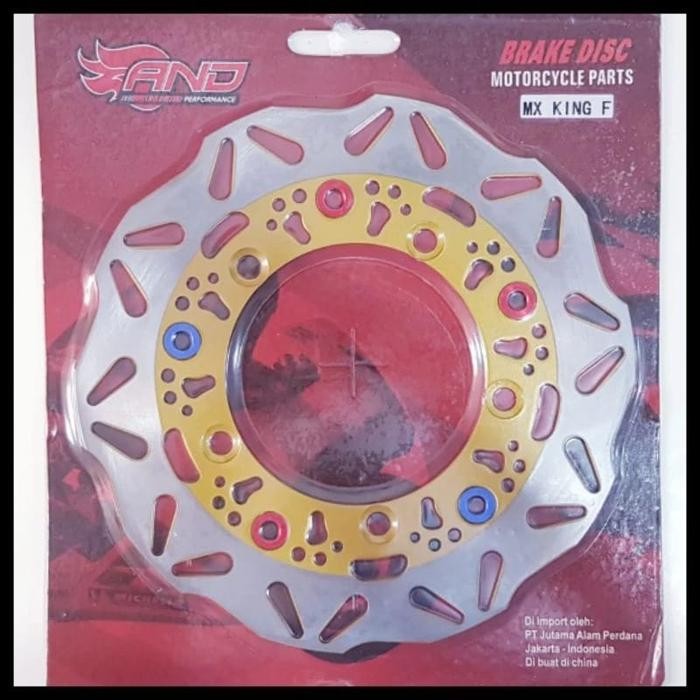 PIRINGAN CAKRAM DEPAN LEBAR BESAR MX KING RIVEST RING KANCING FULL CNC - Motif A, Mx king 150