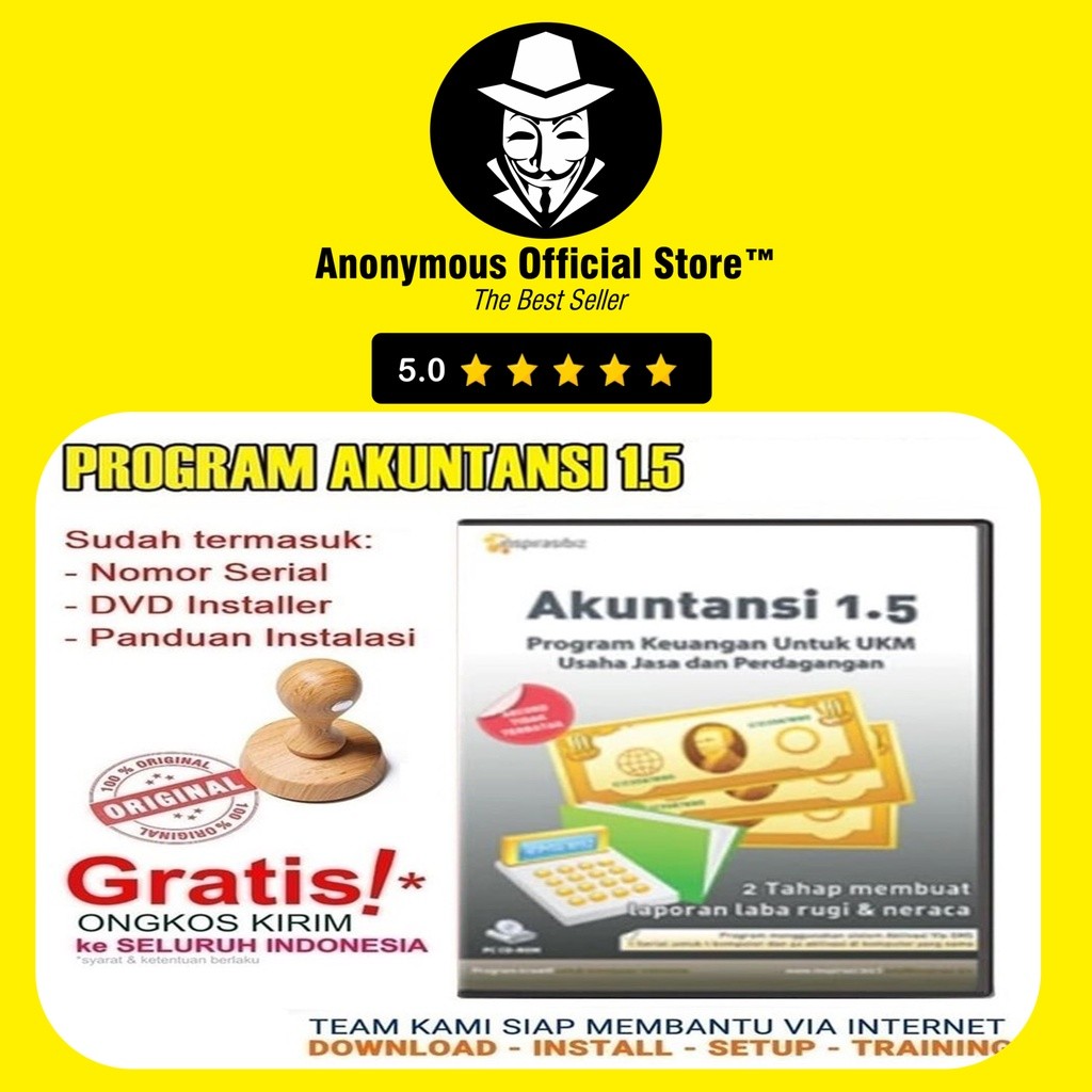 PROGRAM AKUNTANSI 1.5 JASA KEUANGAN UNTUK UMKM UKM USAHA PERDAGANGAN FULL VERSION LIFETIME BERGARANS