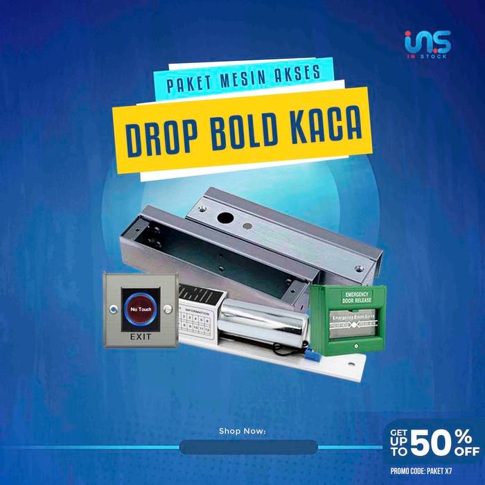 

Paket Aksesoris Akses Kontrol Pintu Kaca Freamless | Paket Lengkap Drop Bolt + Bracket U - PAKET 1