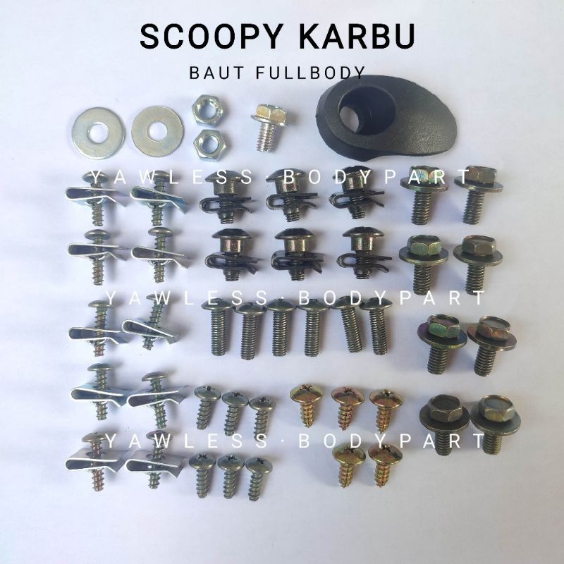 baut full body Scoopy karburator / baut lengkap full body Scoopy karburator