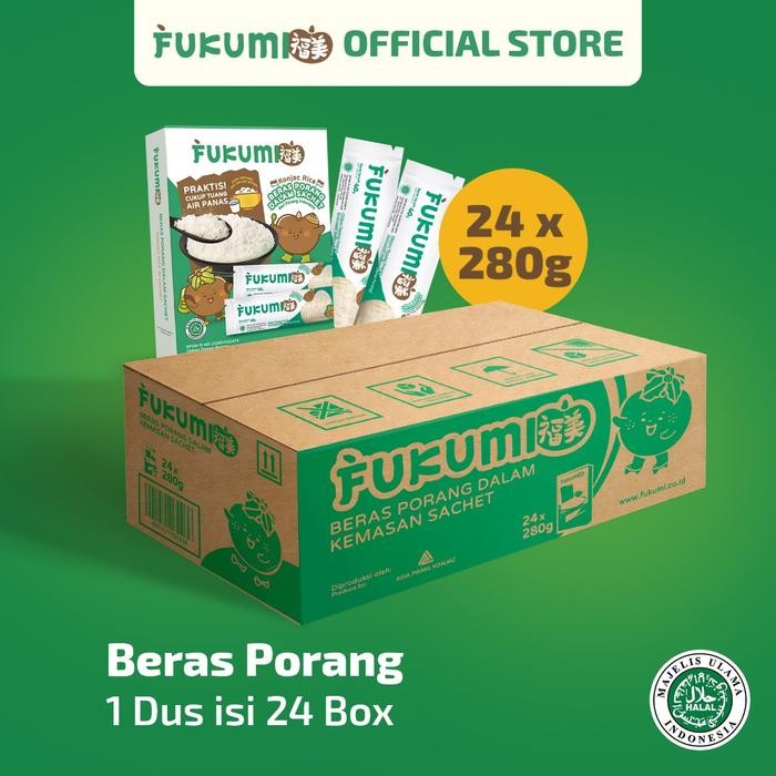 

FUKUMI Beras Porang Kardus Isi 24 Box - Konjac Rice - CARTONBOX