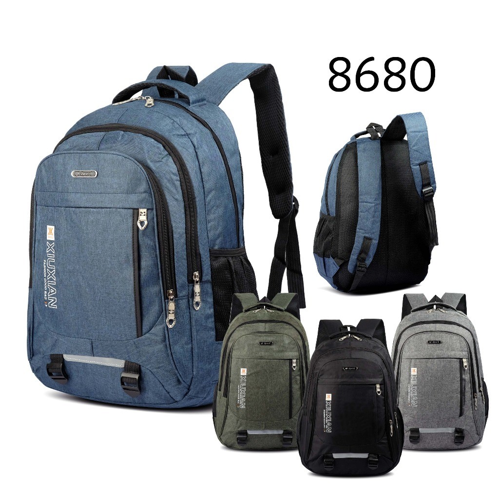 History Bags Surabaya-Tas Ransel Fashion 8680 Tas Backpack Pria Tas Travel Laptop Tas Punggung Pria-