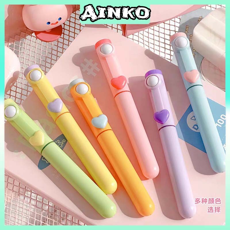

【6 Warna】KOMI Macaron Highlighter Pastel Spidol Highlighter Pastel Colour Highlighter Pen Journal Marker Pen