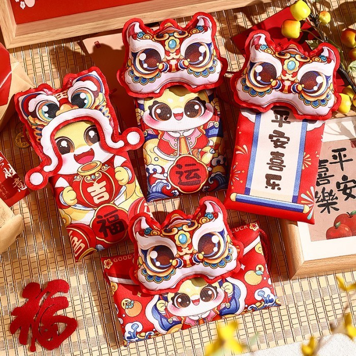 

NEW Tas Angpao Kain Bunyi Angpau Jumbo Kantong Tas Tali Selempang Ampau Sincia Barongsai Murah Grosi