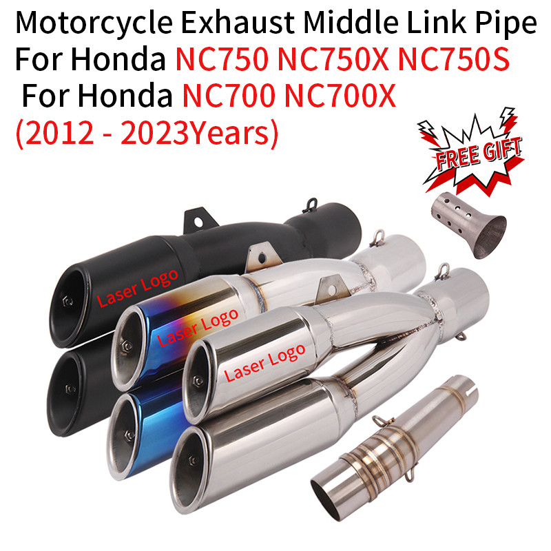 For Honda NC700 NC700X NC750 NC750X NC750S 2012 - 2023 Motorcycle Exhaust Escape Middle Link Pipe Ca