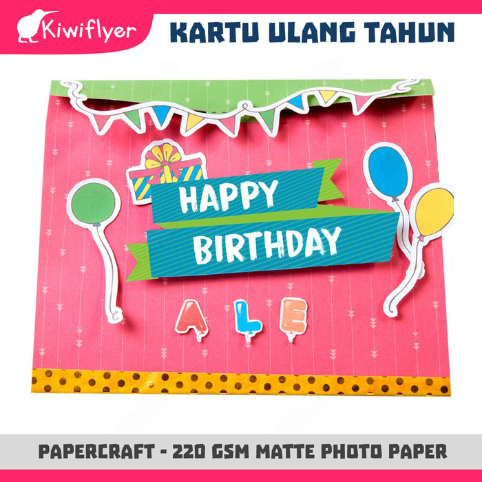Kartu ucapan ulang tahun - 3D Pop-up card