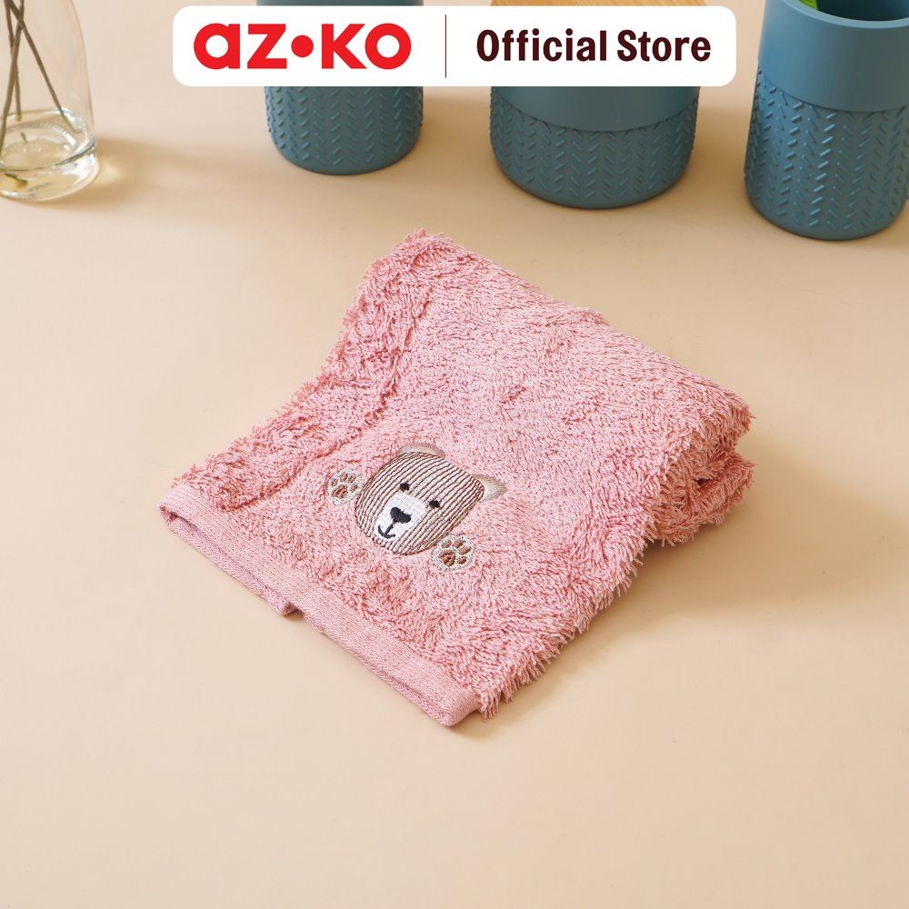 AZKO Ataru Handuk Mandi Anak Bear 45x100 cm - Pink Handuk Mandi Bath Towel Kain Badan Lap Mandi