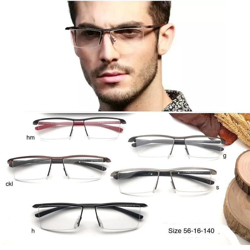 Frame Kacamata Sport Pria Matt Titanium Kualitas Premium - Frame Kacamata Sport  Lensa MIn/Plus/Phot