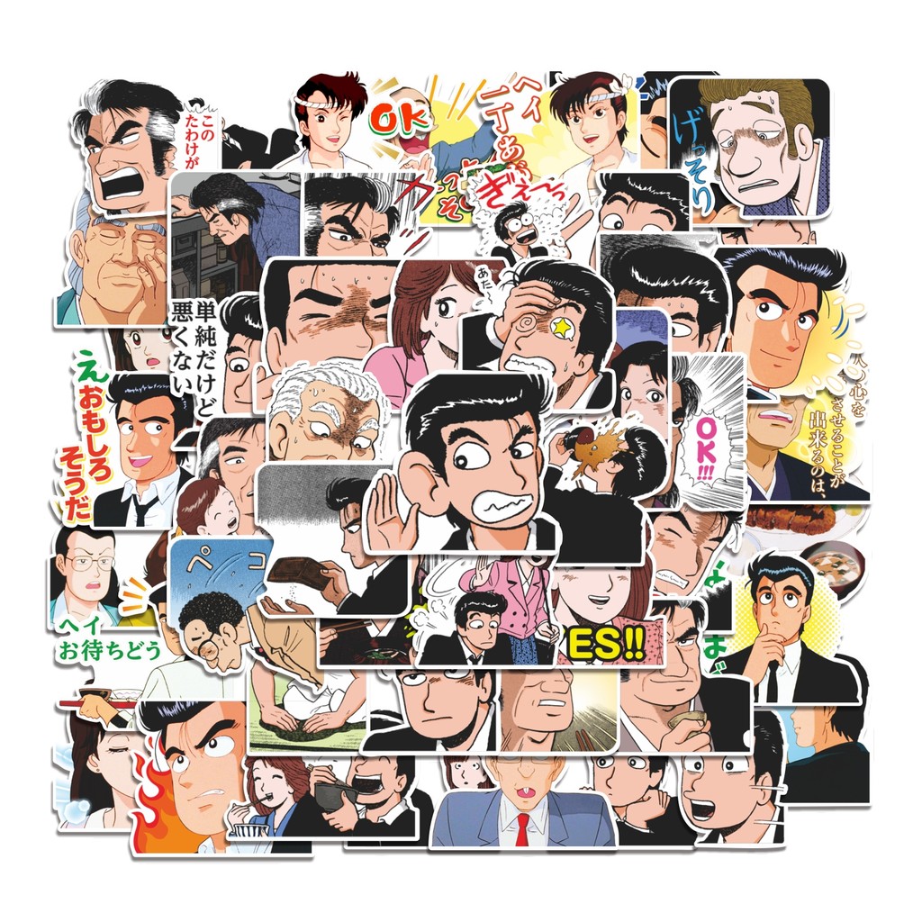

COD 50 Pcs Stiker Oishinbo Anime Lucu Anti Air Untuk Dekorasi Notebook Sepeda Skateboard Handphone DIY