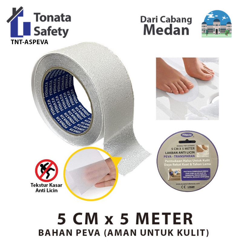 Anti Slip Tape PEVA / Lakban Anti Licin Indoor Bening 5 cm x 5 Meter