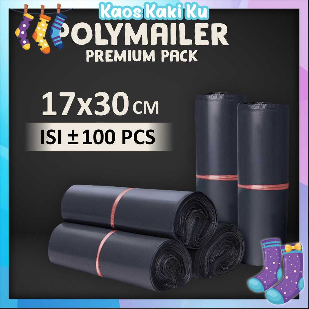 

Plastik Polymailer Olshop Kantong Plastik Packing Online Shop Hitam Bahan Tebal 17 x 30 1079