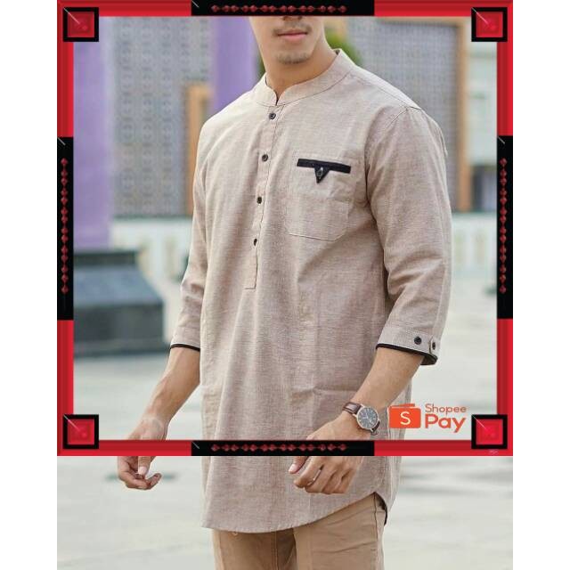 [PREMIUM ORIGINAL] Baju koko pria model kurta bahan oxford