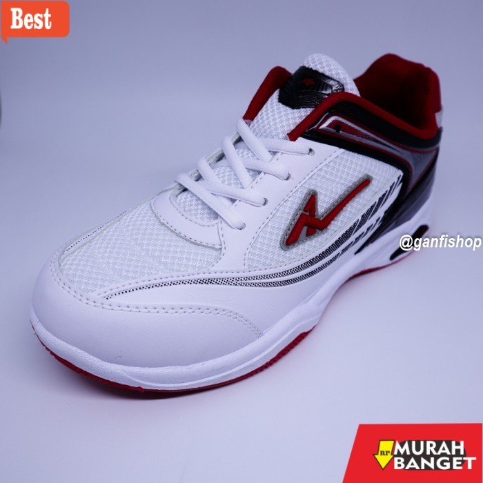 sepatu lari lokal terbaik 2025 Pro ATT BSD 640 Sepatu Badminton Sepatu Olahraga Warna Putih Biru - M