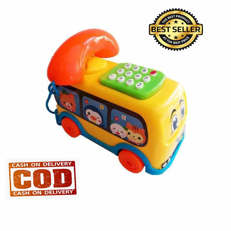 READYSTOCK Mainan kreatifitas anak / Mainan Edukasi Anak Telepon Bus Musik / Mobile Phone Mainan Mob