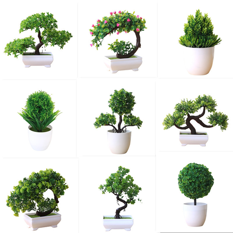 

1pc Artificial Plants Bonsai Small Tree Simulation Plants Fake Flowers Table Potted Ornaments Home Decoration Hotel Garden Decor