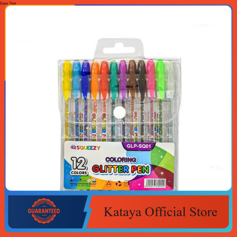 

Grosir Squeezy Glitter Pen 12 Warna-warni - 1 BOX ISI 20 PACK