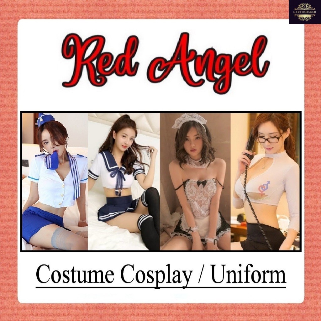 Red Angels [Costume Lingerie] Cosplay Suster Dokter Seragam Student / Teacher / Maid / Police / Pram