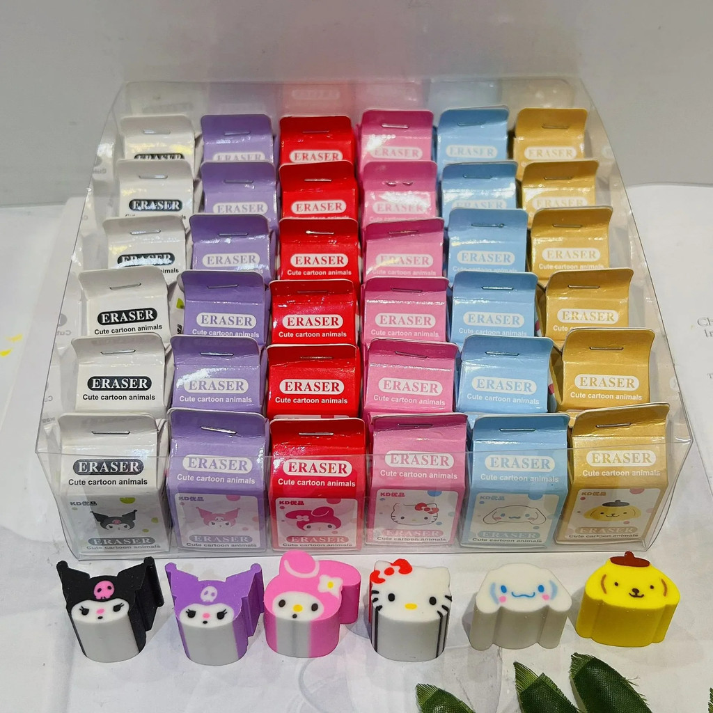 

Sanrio Rubber Eraser Set Anime Hello Kitty Melody Kuromi Cinnamoroll Students Stationery Erasers School Supplies Gifts Wholesale