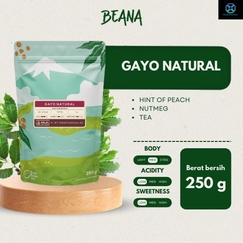 

Arabica Gayo Natural Coffee Roasted Beans | Biji Kopi Bubuk 250gr - Beana Roastery Semarang
