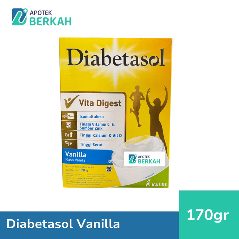 

Diabetasol 170 g Rasa Vanilla - Susu Nutrisi Khusus Diabetes