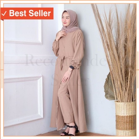 Busana Muslim Cewek Cantik Wanita Keren Kekinian /Setelan Wanita Kekinian Jumbo Muslim Baju Gamis Se