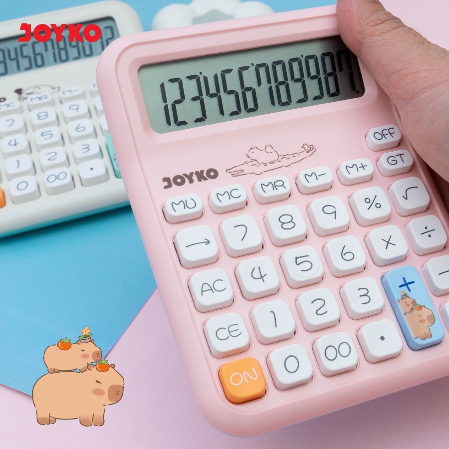 

tyvf Kalkulator Color Pastel JOYKO CC 72CO - Calculator Tombol Empuk / Warna Karakter Imut CC-72CO