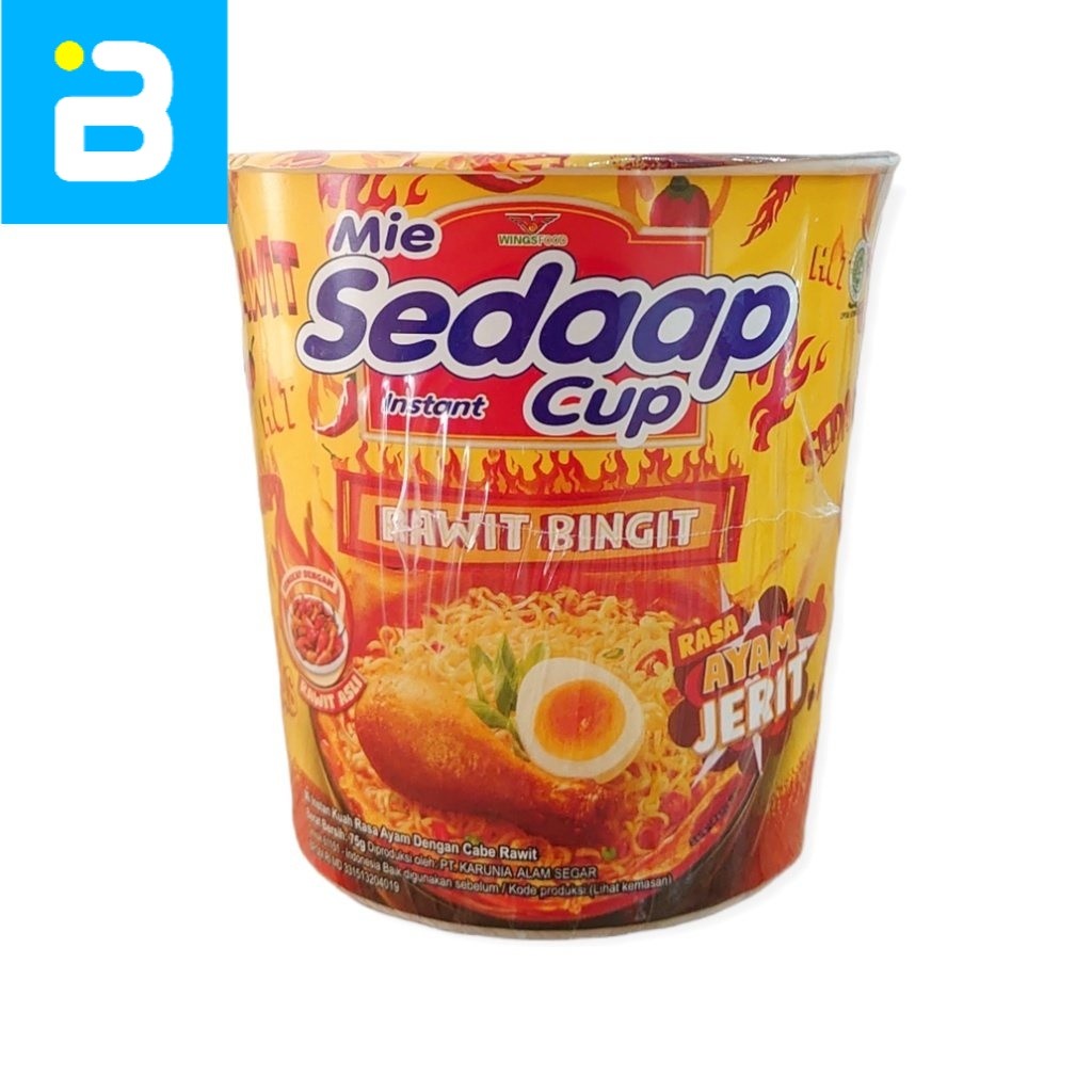 

Mie Sedaap Cup Rawit Bingit Ayam Jerit 75 G