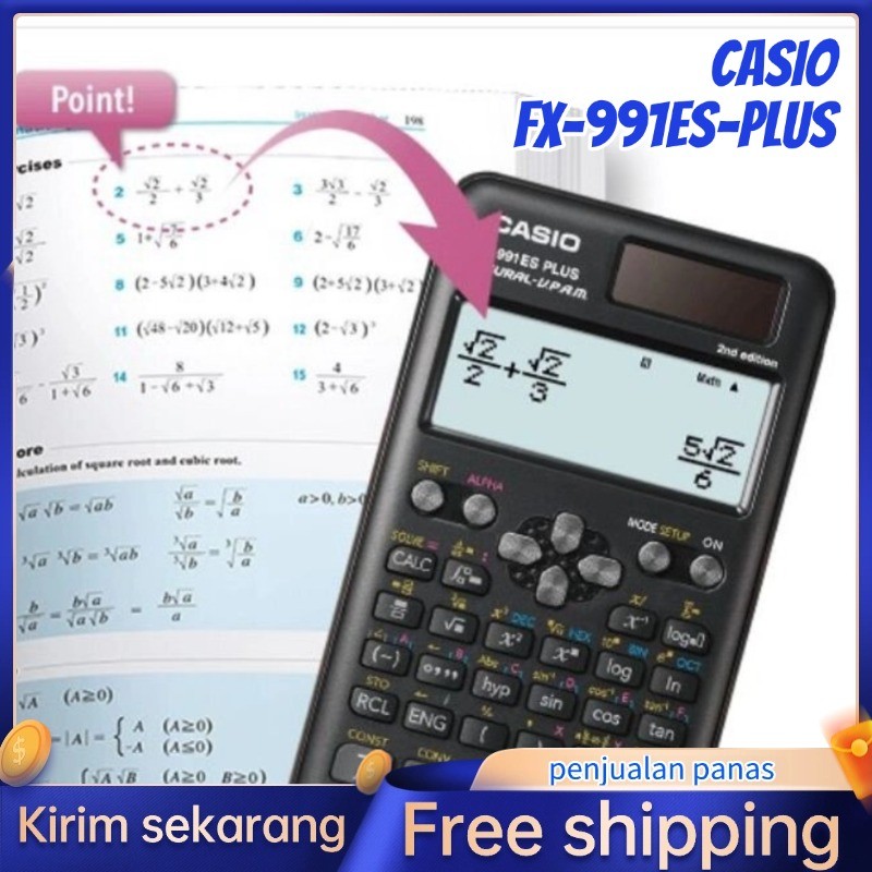 

Kalkulator Scientific Casio ilmiah Fx-82ms/FX-991EX/FX-991ES-Plus/MJ 120D PLUS Calculator Scientific Casio Kalkulator Casio Scientific 417 Fungsi Classwiz Asli dan Bergaransi Kalkulator