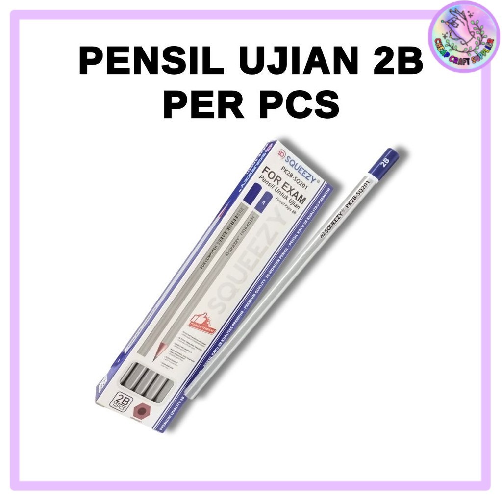 

Pensil 2B Premium merk Squeezy cocok untuk ujian