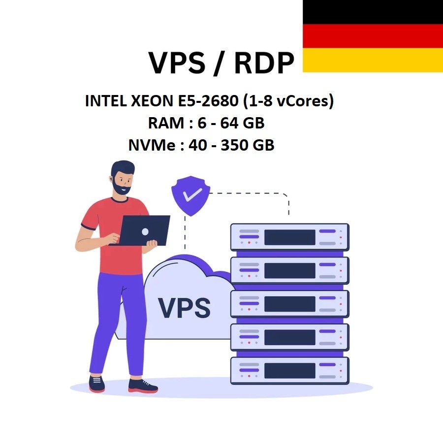 RDP / VPS GA Germany Jerman Full Garansi Full Administrator Bisa Diperpanjang Selamanya Windows VPS 
