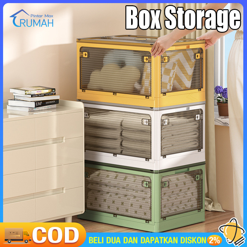 Box Penyimpanan Kotak Penyimpanan Kotak Plastik Storage Box Lipat Storage Serbaguna Organizer Pakaian Dan Mainan Serbaguna Box