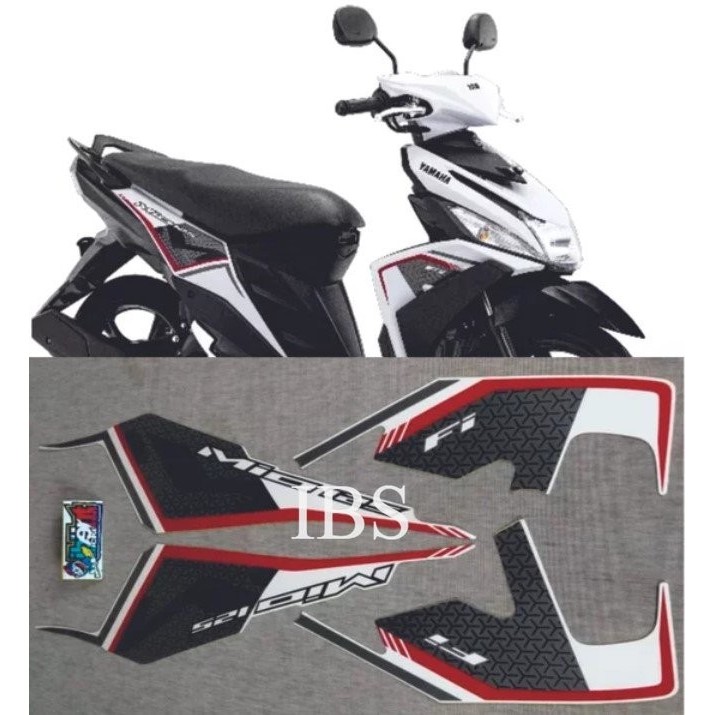 STRIPING MIO M3 PUTIH MERAH 2019 STIKER ORI YAMAHA POLET